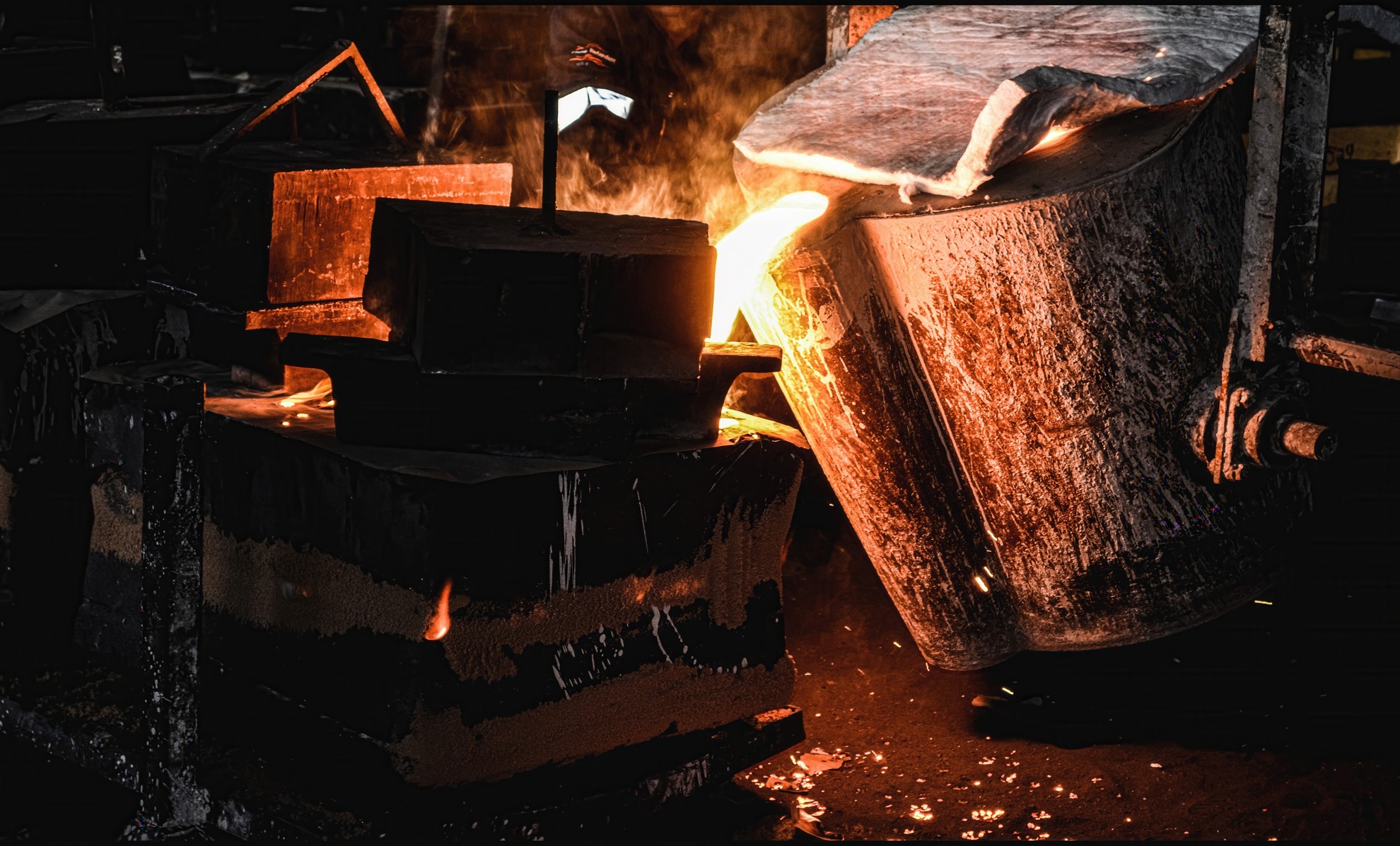 Workers and scale at Knights Foundry
