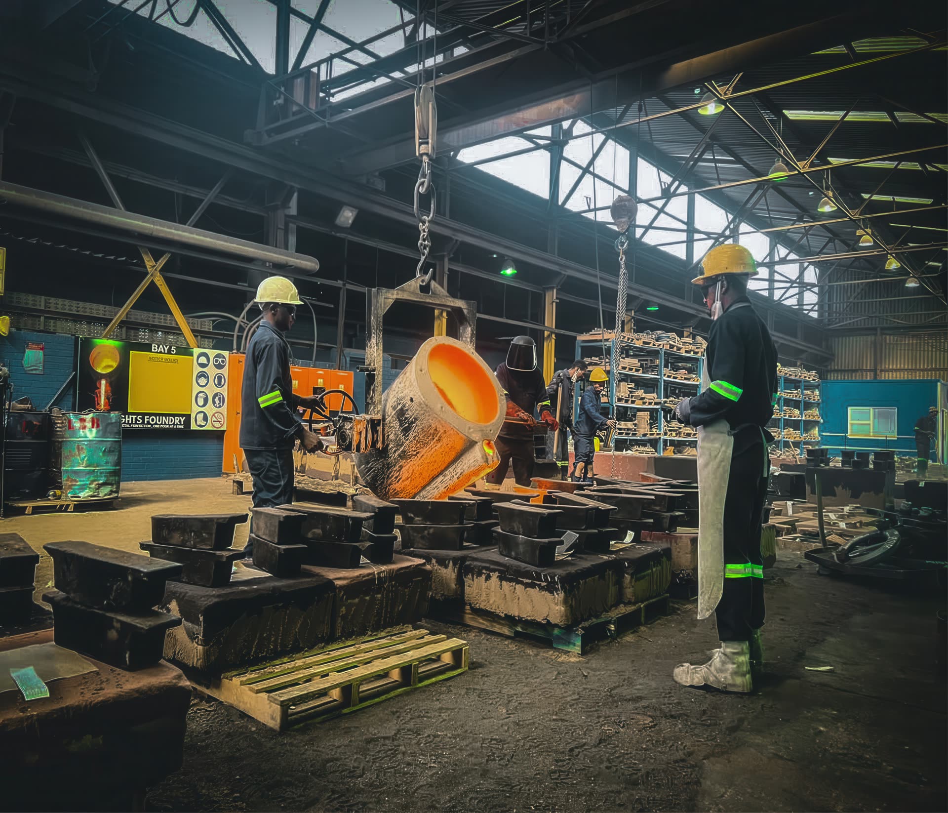 Alloy melting for industrial casting production