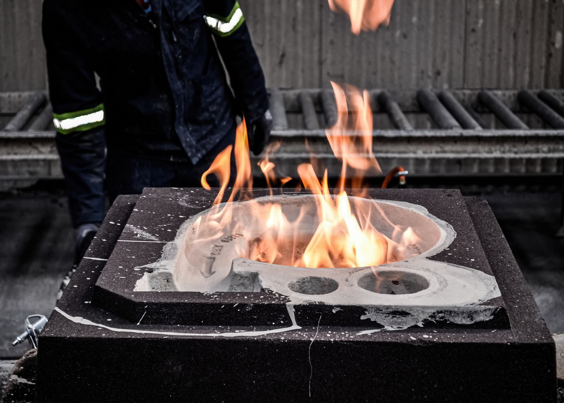 Sand moulding process at Knights Foundry