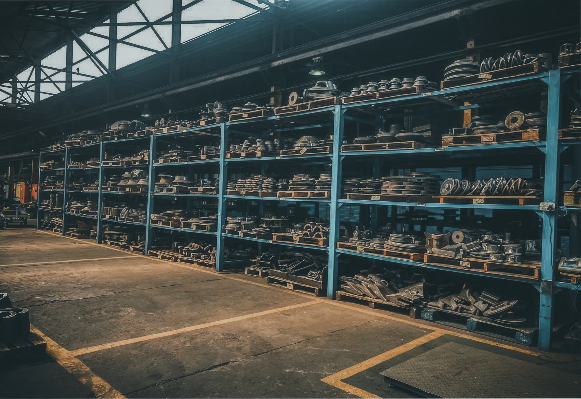 Finished industrial castings at Knights Foundry